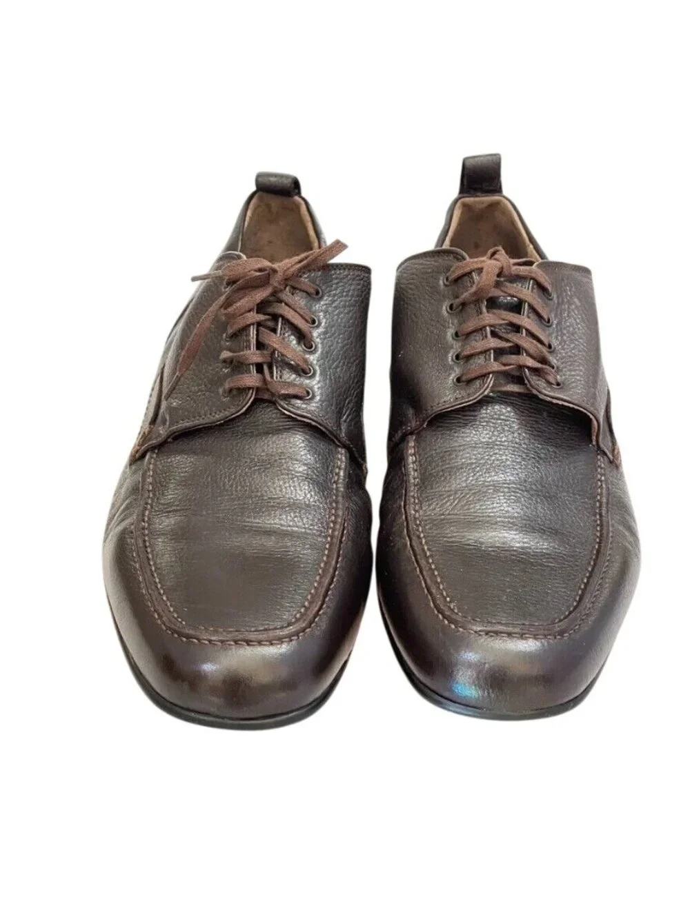 Tiverton & Co Mens Brown Leather Lace-Up Dress Shoes Size 44 Made In Italy